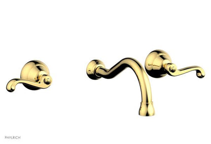 Phylrich - Revere & Savannah Wall Lavatory Set - Curved Lever Handles