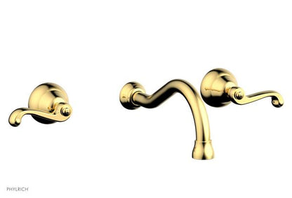 Phylrich - Revere & Savannah Wall Lavatory Set - Curved Lever Handles
