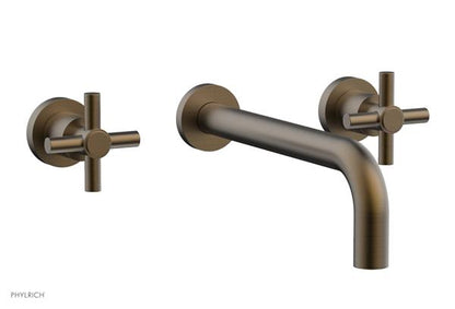 Phylrich - Basic Wall Lavatory Set 10 Inch Spout - Tubular Cross Handles