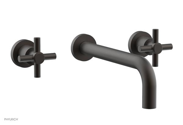 Phylrich - Basic Wall Lavatory Set 10 Inch Spout - Tubular Cross Handles
