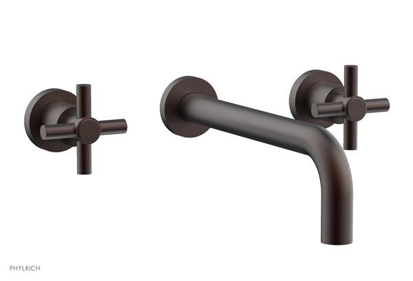 Phylrich - Basic Wall Lavatory Set 10 Inch Spout - Tubular Cross Handles