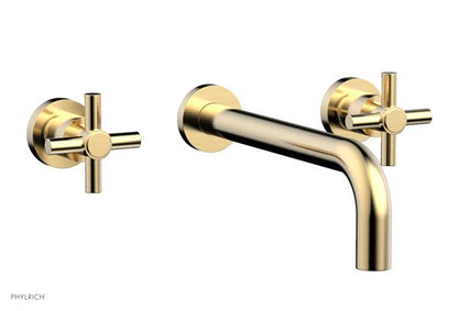 Phylrich - Basic Wall Lavatory Set 10 Inch Spout - Tubular Cross Handles