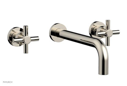 Phylrich - Basic Wall Lavatory Set 10 Inch Spout - Tubular Cross Handles
