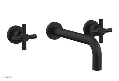 Phylrich - Basic Wall Lavatory Set 10 Inch Spout - Tubular Cross Handles