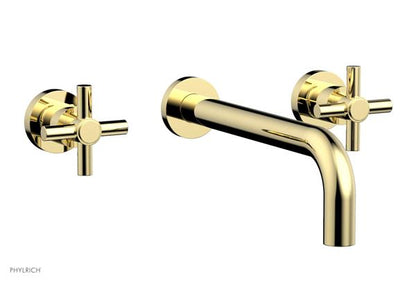 Phylrich - Basic Wall Lavatory Set 10 Inch Spout - Tubular Cross Handles