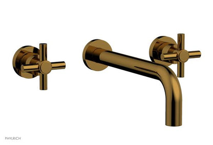 Phylrich - Basic Wall Lavatory Set 10 Inch Spout - Tubular Cross Handles