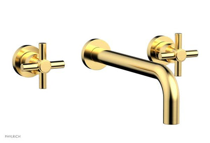 Phylrich - Basic Wall Lavatory Set 10 Inch Spout - Tubular Cross Handles