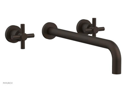 Phylrich - Basic Wall Lavatory Set 14 Inch Spout - Tubular Cross Handles