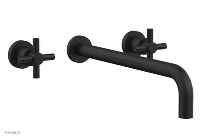 Phylrich - Basic Wall Lavatory Set 14 Inch Spout - Tubular Cross Handles