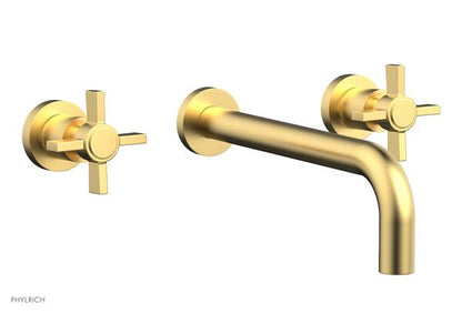 Phylrich - Basic Wall Lavatory Set 10 Inch Spout - Blade Cross Handles