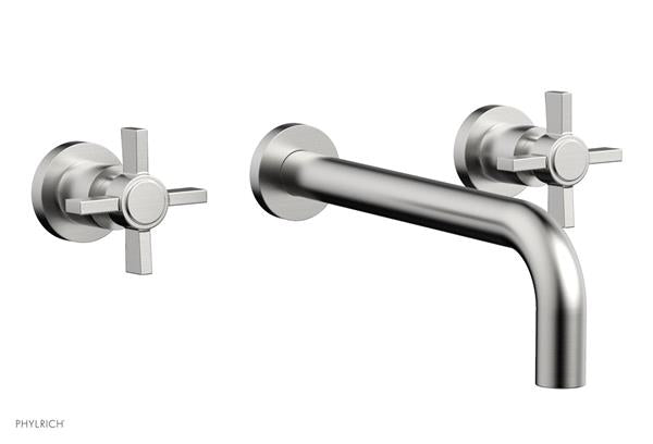 Phylrich - Basic Wall Lavatory Set 10 Inch Spout - Blade Cross Handles