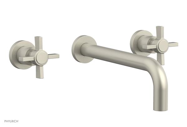 Phylrich - Basic Wall Lavatory Set 10 Inch Spout - Blade Cross Handles
