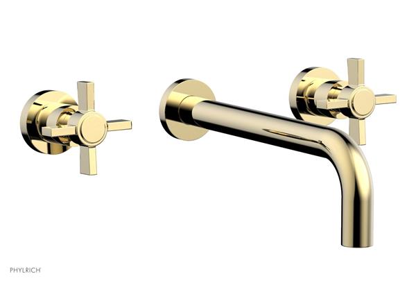 Phylrich - Basic Wall Lavatory Set 10 Inch Spout - Blade Cross Handles