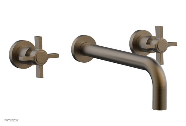 Phylrich - Basic Wall Lavatory Set 10 Inch Spout - Blade Cross Handles