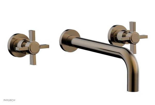 Phylrich - Basic Wall Lavatory Set 10 Inch Spout - Blade Cross Handles