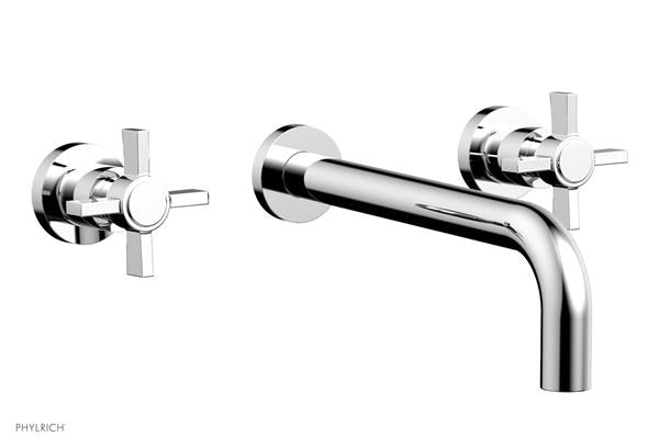 Phylrich - Basic Wall Lavatory Set 10 Inch Spout - Blade Cross Handles