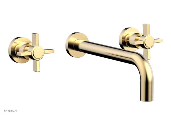 Phylrich - Basic Wall Lavatory Set 10 Inch Spout - Blade Cross Handles