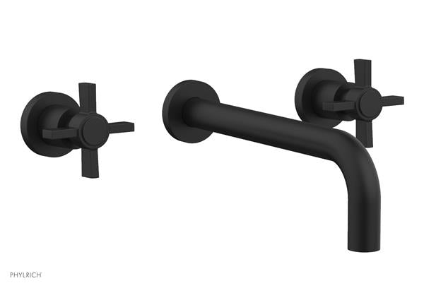 Phylrich - Basic Wall Lavatory Set 10 Inch Spout - Blade Cross Handles