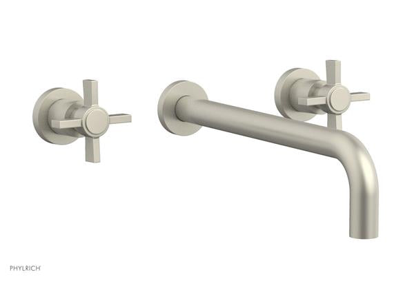 Phylrich - Basic Wall Lavatory Set 12 Inch Spout - Blade Cross Handles