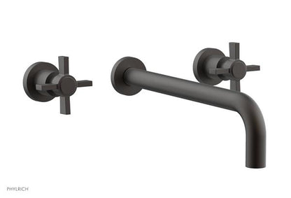 Phylrich - Basic Wall Lavatory Set 12 Inch Spout - Blade Cross Handles