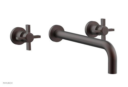 Phylrich - Basic Wall Lavatory Set 12 Inch Spout - Blade Cross Handles