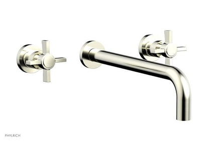 Phylrich - Basic Wall Lavatory Set 12 Inch Spout - Blade Cross Handles