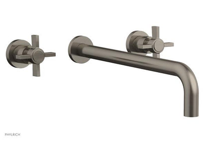 Phylrich - Basic Wall Lavatory Set 14 Inch Spout - Blade Cross Handles