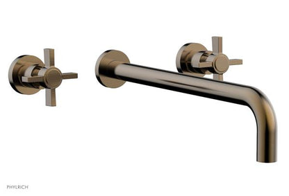 Phylrich - Basic Wall Lavatory Set 14 Inch Spout - Blade Cross Handles