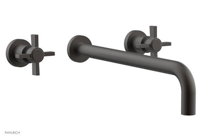 Phylrich - Basic Wall Lavatory Set 14 Inch Spout - Blade Cross Handles