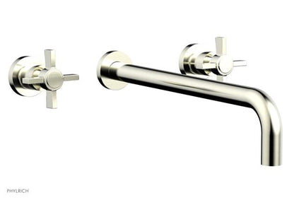 Phylrich - Basic Wall Lavatory Set 14 Inch Spout - Blade Cross Handles