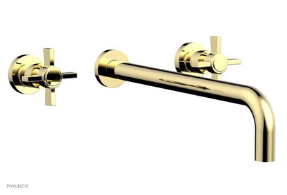 Phylrich - Basic Wall Lavatory Set 14 Inch Spout - Blade Cross Handles