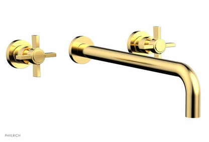 Phylrich - Basic Wall Lavatory Set 14 Inch Spout - Blade Cross Handles