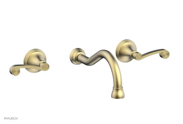 Phylrich - 3Ring Wall Lavatory Set - Curved Lever Handles
