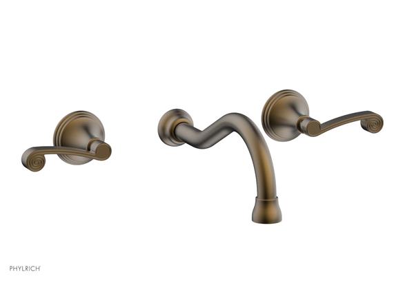 Phylrich - 3Ring Wall Lavatory Set - Curved Lever Handles