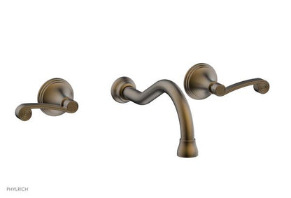Phylrich - 3Ring Wall Lavatory Set - Curved Lever Handles