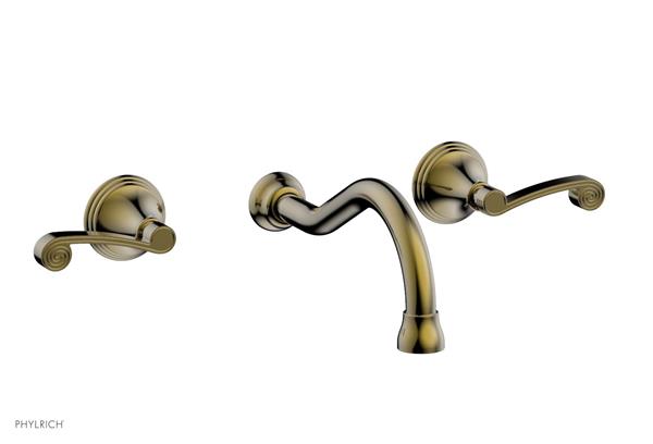 Phylrich - 3Ring Wall Lavatory Set - Curved Lever Handles
