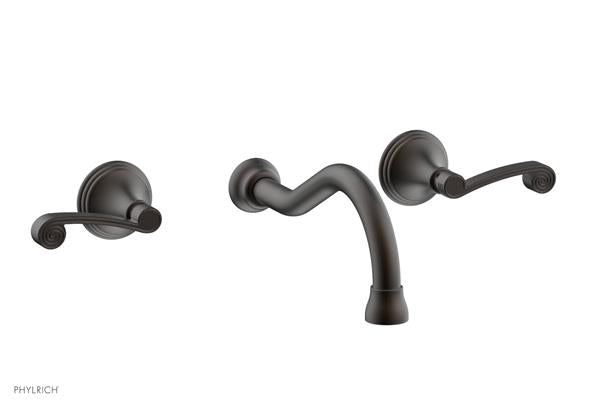 Phylrich - 3Ring Wall Lavatory Set - Curved Lever Handles