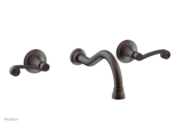 Phylrich - 3Ring Wall Lavatory Set - Curved Lever Handles