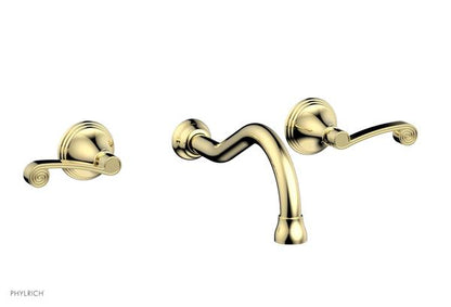Phylrich - 3Ring Wall Lavatory Set - Curved Lever Handles