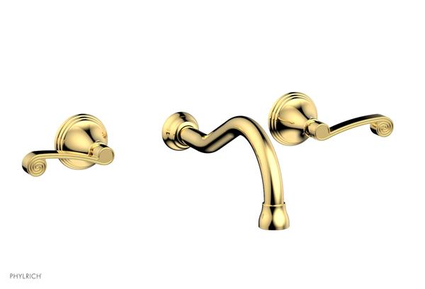 Phylrich - 3Ring Wall Lavatory Set - Curved Lever Handles