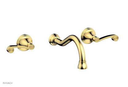 Phylrich - 3Ring Wall Lavatory Set - Curved Lever Handles