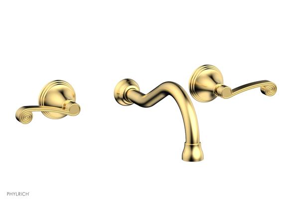 Phylrich - 3Ring Wall Lavatory Set - Curved Lever Handles