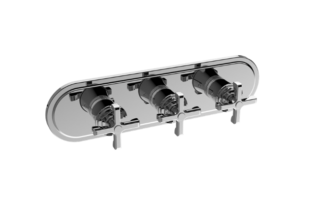 Graff - Vignola Traditional M-Series Valve Trim with Three Handles (Horizontal Orientation)