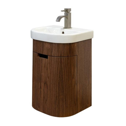 Lacava - Eleganza Wall-Mount Vanity With One Left Hinged Door With Two Attached Shelves And Fingerpull Opening
