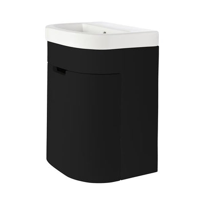 Lacava - Eleganza Wall-Mount Vanity With One Left Hinged Door With Two Attached Shelves And Fingerpull Opening