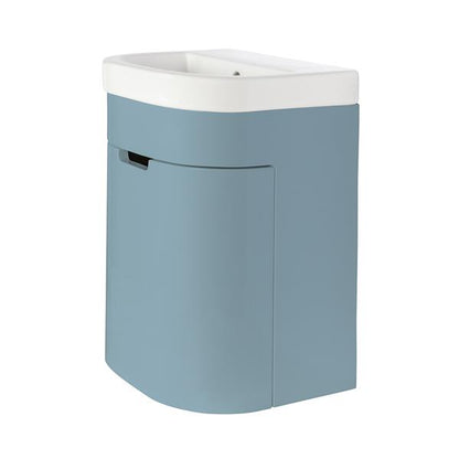 Lacava - Eleganza Wall-Mount Vanity With One Left Hinged Door With Two Attached Shelves And Fingerpull Opening