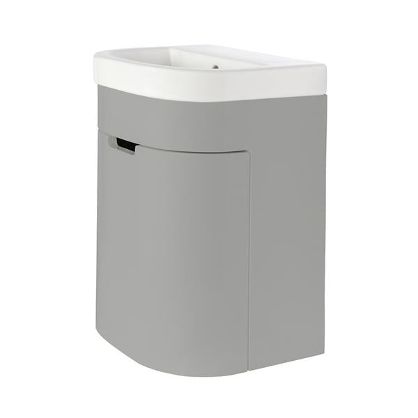 Lacava - Eleganza Wall-Mount Vanity With One Left Hinged Door With Two Attached Shelves And Fingerpull Opening