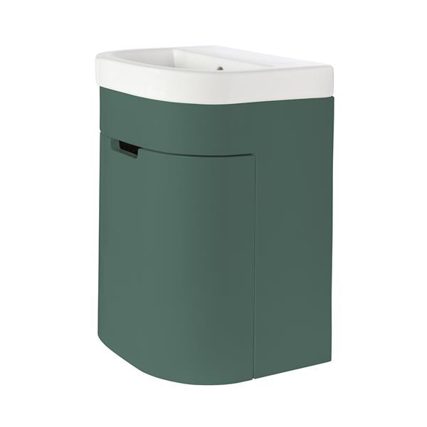 Lacava - Eleganza Wall-Mount Vanity With One Left Hinged Door With Two Attached Shelves And Fingerpull Opening