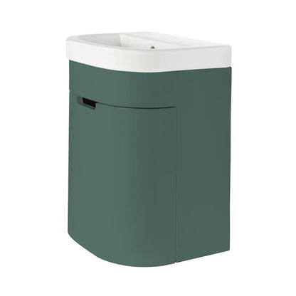 Lacava - Eleganza Wall-Mount Vanity With One Left Hinged Door With Two Attached Shelves And Fingerpull Opening
