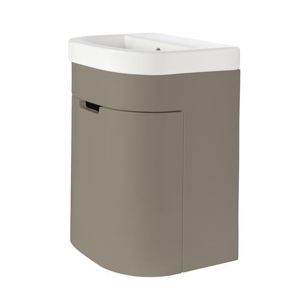 Lacava - Eleganza Wall-Mount Vanity With One Left Hinged Door With Two Attached Shelves And Fingerpull Opening